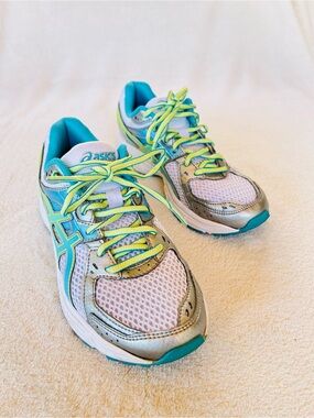 ASICS GEL CONTEND 2 COMFORT RUNNING SNEAKERS SIZE 6.5 TURQUOISE